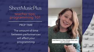 Sheet Music Plus Teacher Tips  Programming 101 Prep Time [upl. by Arrac]