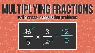 FRACTION MULTIPLICATION TRICK Using Cross Cancellation [upl. by Hnahk]