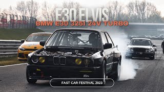 Dragrace 18 Mile  Elvis E30 BMW 325i Turbo  Fast Car Festival 2023 [upl. by Auqinahs158]