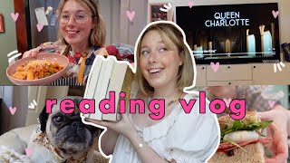 cozy reading vlog steamy romance rabbit hole bridgerton 1000 pages read lol 💕 [upl. by Finn730]