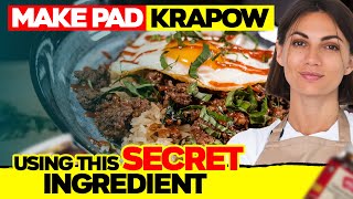 How To Make Pad Krapow  Thai Stir Fry Beef  PhadPhat Kra PaoKa PowGra Prow Recipe Wok Cooking [upl. by Evod]