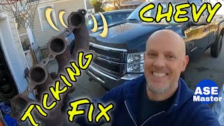 Chevy Ticking noise fix exhaust manifold [upl. by Philender]