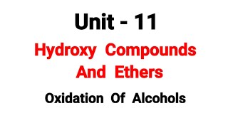 Oxidation of alcohols  Hydroxy Compounds And Ethers  TN 12th Chemistry  in tamil  unit 11 [upl. by Trixy786]