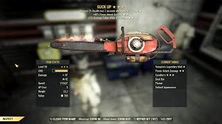 Fallout 76 Bloodied Chainsaw Build 2023 [upl. by Ensoll174]