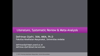 Literature Systematic Review amp Meta Analysis [upl. by Frodin]