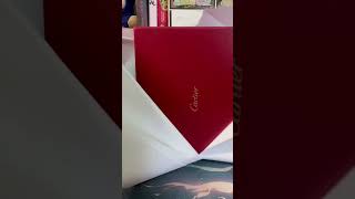 Box opening of a Cartier Santos Dumont small luxury watch [upl. by Rocco829]