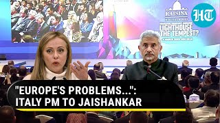 Italy PM responds to Jaishankars European mindset jibe over RussiaUkraine war  Watch [upl. by Neersan]