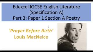 Analysis of Prayer Before Birth by Louis MacNeice [upl. by Merill]