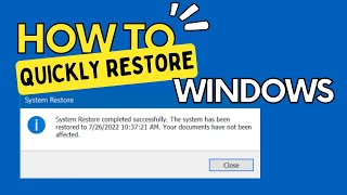 How to Quickly Restore Windows 10 to Previous Date  Hobi IT [upl. by Siladnerb]