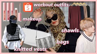 SHOPEE HAUL 2  Bags Shawl amp tudung Clothing Makeup PINKLASH Baguette Bags [upl. by Ingraham205]