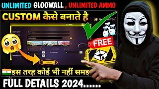 CUSTOM कैसे बनाते हैं 2024  FREE FIRE CUSTOM KAISE BANATE HAI  HOW TO CREATE CUSTOM IN FREE FIRE [upl. by Ydarg]