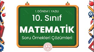 10 Sınıf Matematik 1 Dönem 1 Yazılı Soru Örnekleri Çözümleri [upl. by Asilav334]