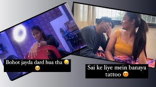 Kuch months pehle banaya tha sai ke liye tattoo 🥹  aur dekho kya reaction mila mujhe 😏 saipriya [upl. by Filmer872]