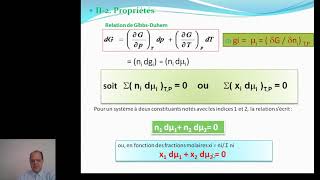 Cours Chapitre II  Le Potentiel Chimique  Partie IThermodynamique SMC S4 [upl. by Jody174]