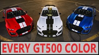 Every GT500 Color 20202022 [upl. by Sordnaxela]