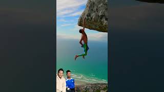 Man clime without ropes amezing travel extreme extremesports beach gopro parkour sports [upl. by Atires196]