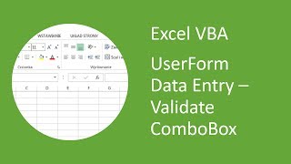 Excel UserForm Validate ComboBox VBA [upl. by Anegue78]