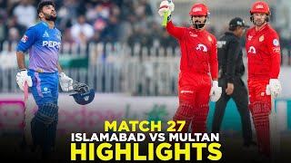 PSL 9  Full Highlights  Islamabad United vs Multan Sultans  Match 27  M2A1A [upl. by Amsed152]