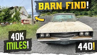 BARN FIND 40K ORIGINAL MILES Will it run ABANDONED 1968 Chrysler New Yorker [upl. by Otinauj]