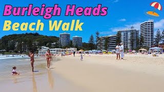 Burleigh Heads Gold Coast Australia 🏖️ 4k Beach Walk Queensland [upl. by Eisele]