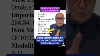 PAGAMENTI DELLA NASPI youtube letstalk youtubeshorts perte letstalk826 yes letustalk [upl. by Sakmar]