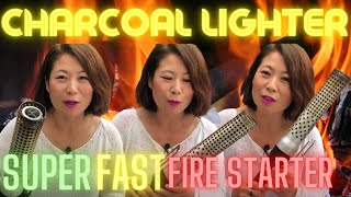 Charcoal Lighter 🔥 FASTEST amp EASIEST Fire Starter LOOFTLIGHTER How To Light Big Green Egg NO GAS [upl. by Greggory]