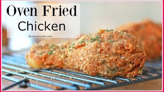 Crispy Juicy Oven Fried Chicken Drumsticks Recipe [upl. by Neitsirhc]