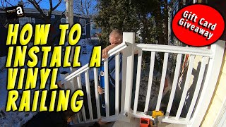 How to Install a Vinyl Railing [upl. by Esdnyl]