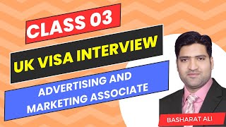 Advertising And Marketing Associate job interview For UK Skilled Worker Visa Class 03 [upl. by Ardra]