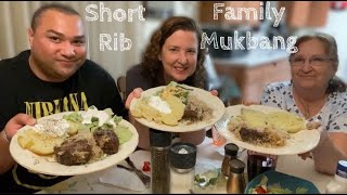 Mukbang  Short Ribs amp Sourkraut  Family Mukbang [upl. by Staffard]