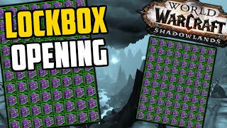 MASSIVE Shadowlands Lockbox Opening  Actually Pretty Decent Amount of Gold [upl. by Olmsted265]