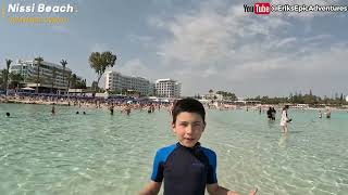 Eriks Adventures  Ayia Napa Cyprus  The famous Nissi Beach in April [upl. by Papotto566]