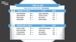 Tynedale CC 2nd XI v Sunderland CC 2nd XI [upl. by Memberg519]