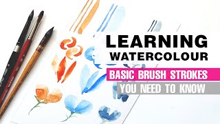 Learning Watercolour Brush Stroke Basics [upl. by Anertal]