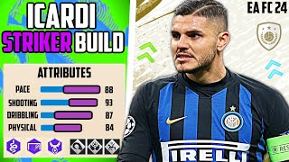 COMPLETE BEST PRIME ICARDI STRIKER BUILD EA FC 24 Pro Clubs [upl. by Enihpets791]