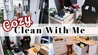 COZY FALL CLEAN WITH ME 2024  DECLUTTER ORGANIZE  SPEED CLEAN  MOM LIFE CLEANING [upl. by Anisirhc]