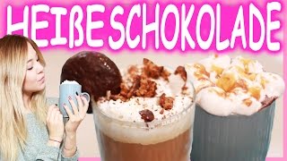 HEIßE SCHOKOLADE I 5 LECKERE REZEPTE I STARBUCKS INSPIRED I DIY [upl. by Jemie]