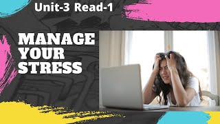 Std12  Unit3  Read1  Manage your stress  In hindi [upl. by Oneill10]