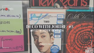 💜Lets deco my miscellaneous binder💜  Deco With Jordie 3 [upl. by Garihc]