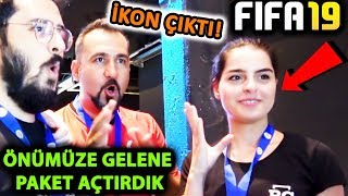 KIZLARA FIFA 19 PAKETLERİ AÇTIRDIK  EFSANE İKON ÇIKTI [upl. by Eelyab304]