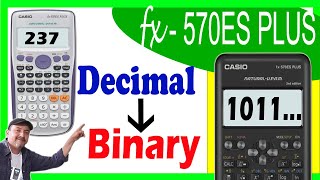 Convertir decimal a binario CASIO fx 570ES PLUS✅ PASO A PASO [upl. by Niamor]