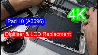 Apple iPad 10 2022 A2696 Digitizer amp LCD Screen Replacement Full Video Tutorial [upl. by Cynth]