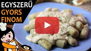 Fokhagymás gnocchi sajtmártással  Recept Videók [upl. by Scevour285]