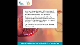 What is the difference between a Sarcoma and Carcinoma  Apollo Hospitals [upl. by Kiyoshi660]