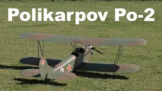 Polikarpov Po2 Kukuruznik scale RC biplane 2018 [upl. by Tupler]