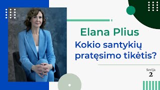 Elana Plius Kokių santykių pratęsimo galima tikėtis ko laukti [upl. by Suzie]