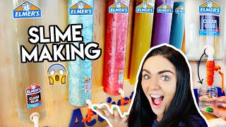 MAKING SLIME AT ELMERS SLIME MAKING STATION at Elmers Slime Headquarters 2019 [upl. by Eissert]