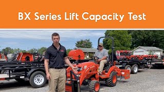 Testing the Lift Capacity of the Kubota BX Series [upl. by Lindblad]