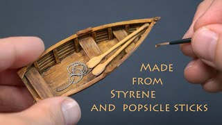 I Made a BOAT From Styrene amp Popsicle sticks [upl. by Gnoht]