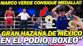 HAZAÑA DE MEXICO EN EL BOXEO  MARCO VERDE LOGRA MEDALLA  PASA A SEMFINALES DE BOXEO [upl. by Nitsyrc]